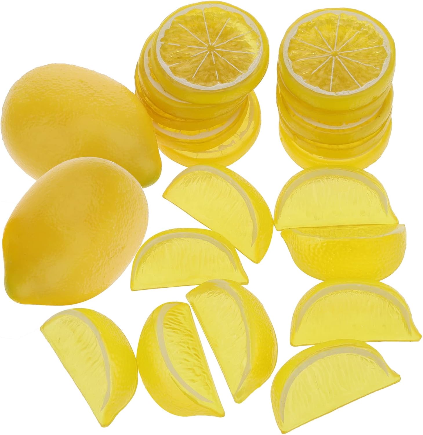 Woration 20 Pack Artificial Lemon Slice Decor Set