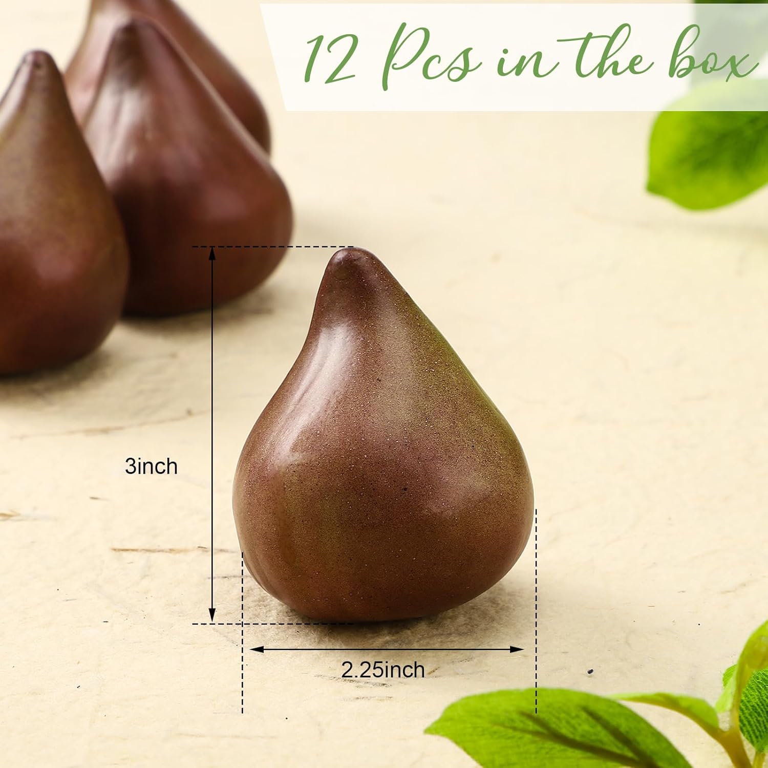 12 Pcs Artificial Figs Realistic Lifelike Home Decor
