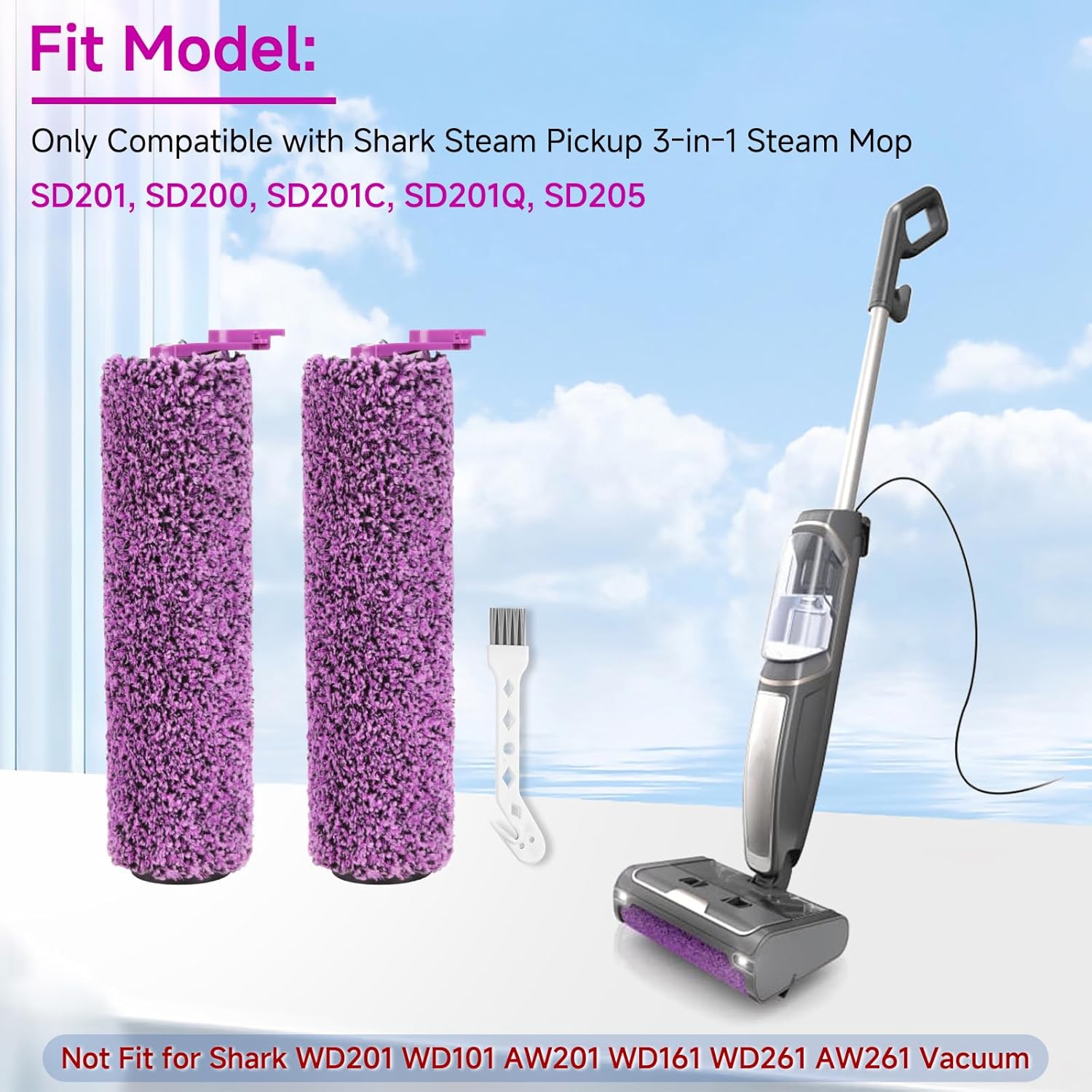 SD201 Roller Replacement for Shark Steam Mop 2 Pack
