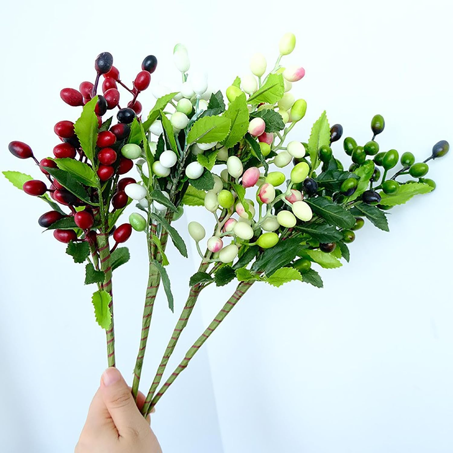 BEIJIALY 4 Pack Artificial Berry for Christmas Decor