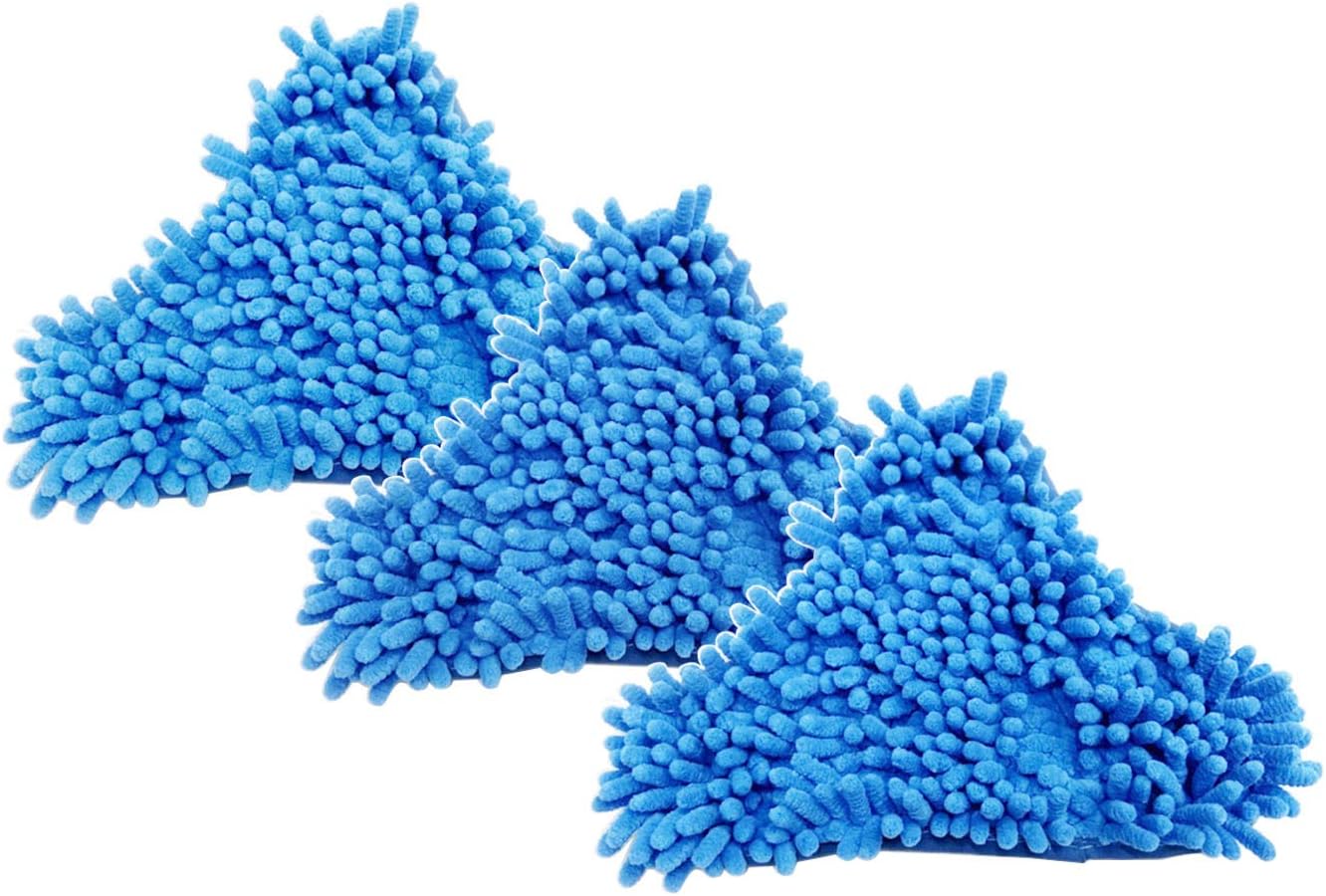 LGEGE 3 Pack H2O Steam Mop Replacement Microfiber Pads