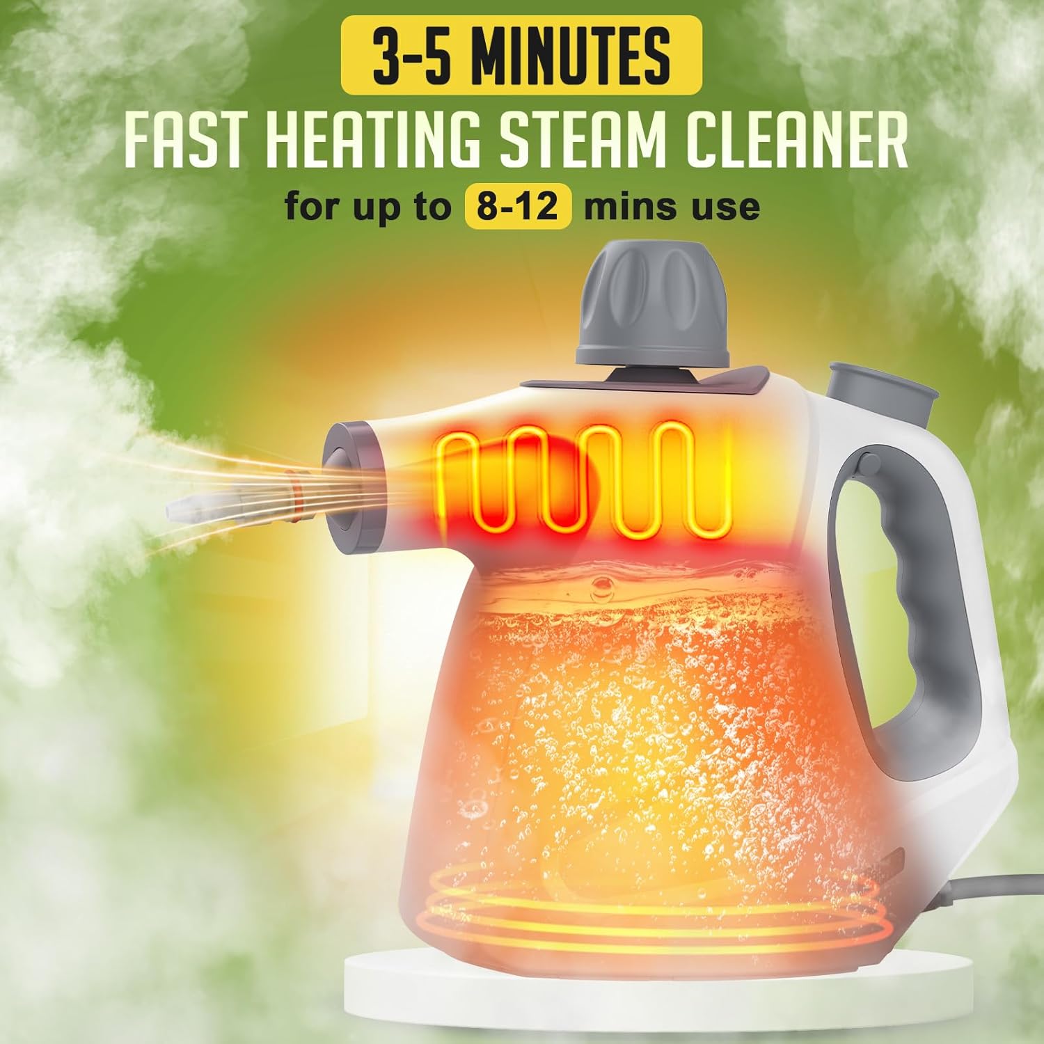 MOSCHE Multi-Surface Handheld Steam Cleaner with 11-Piece Kit