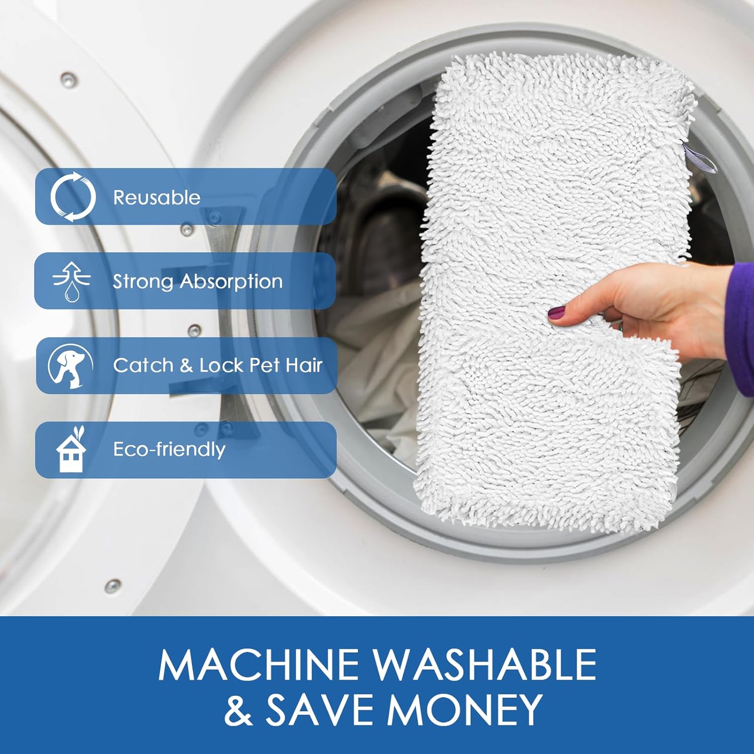 MXZONE 6 Pack Steam Mop Pads for Shark S3500 Series