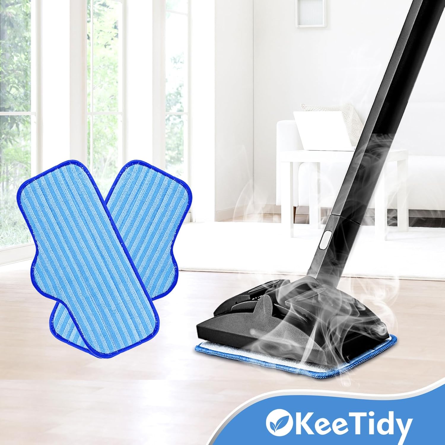 KeeTidy Reusable Microfiber Pads for Dupray Neat Steam Cleaner 33 Pack