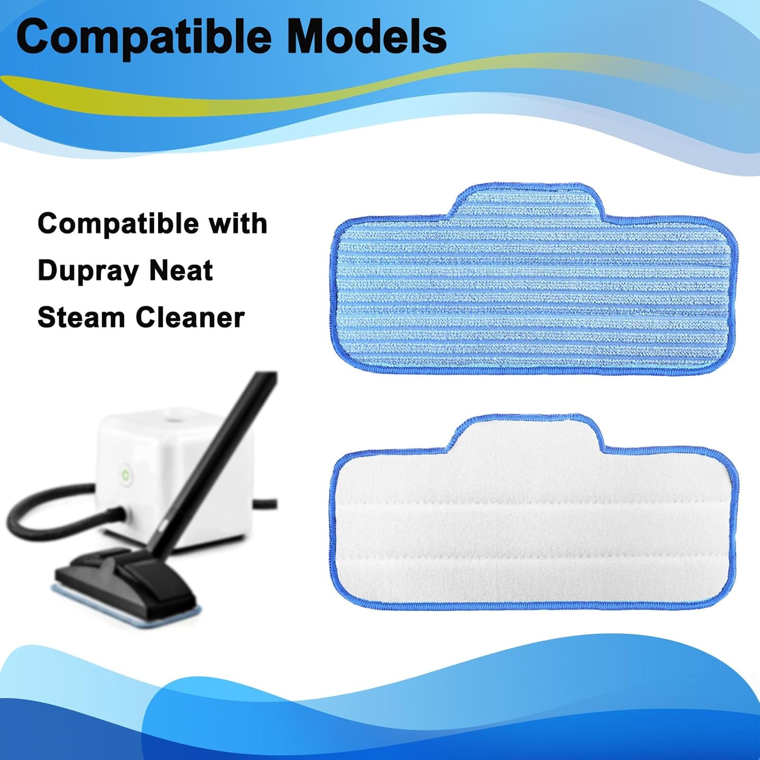 10 Pack Replacement Steam Mop Pads for Dupray Neat Steam Cleaner