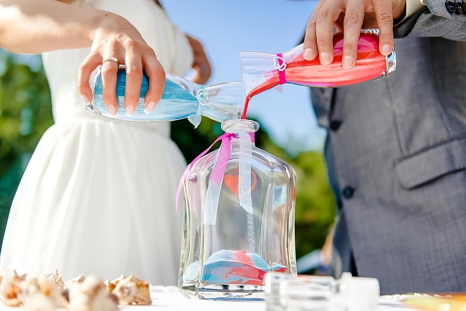 NUOLUTH Unity Sand Wedding Pink Blue 066LB Vase Filler