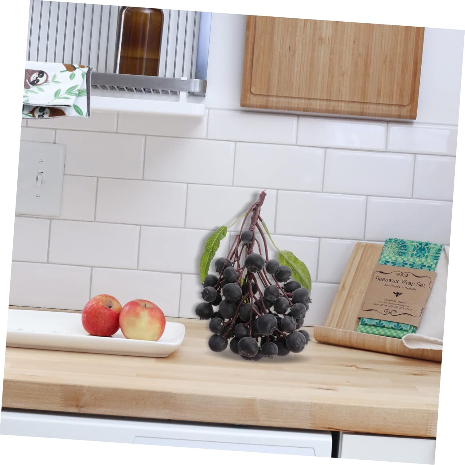 Lifelike Blueberries Artificial Fruit Decor for Home Garden