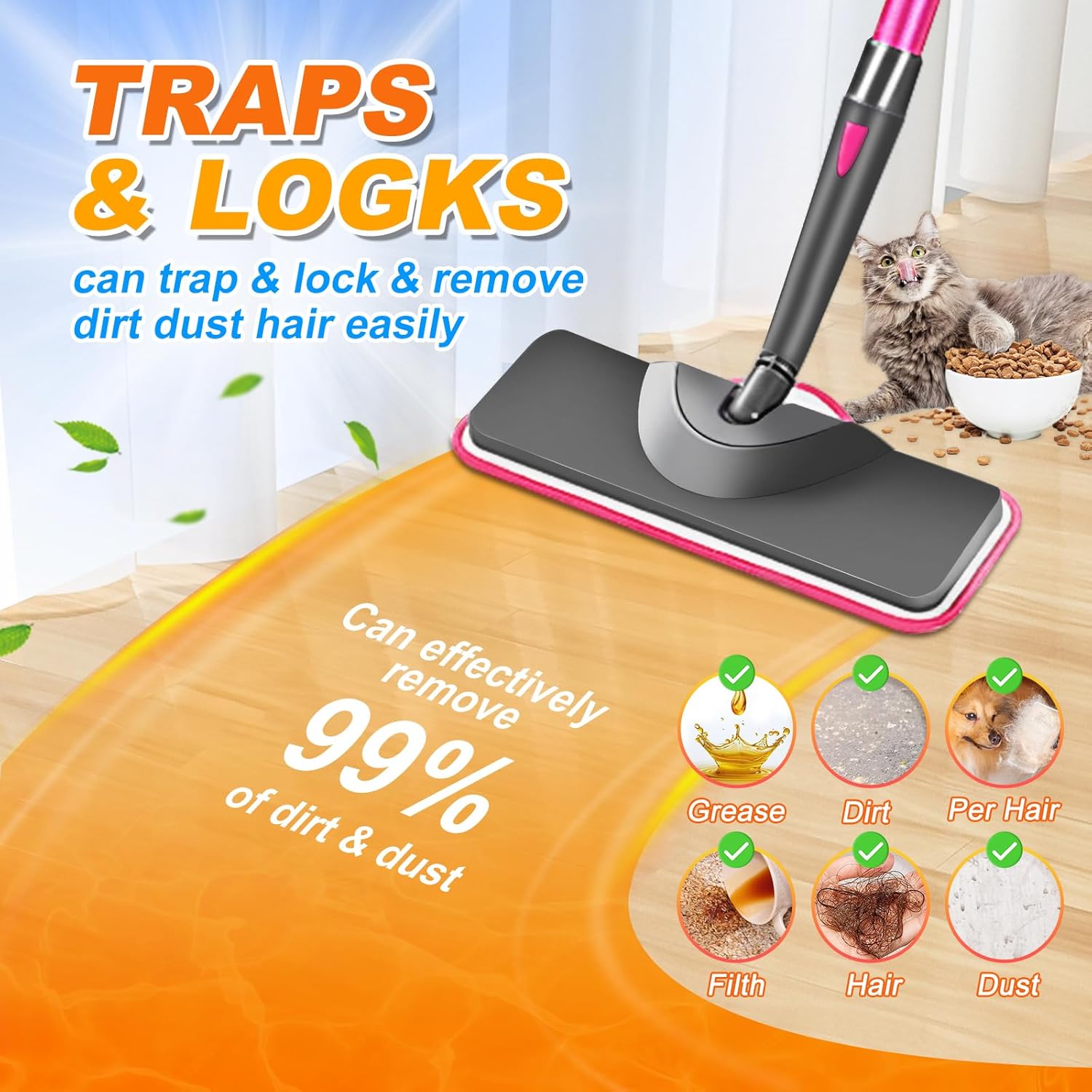 Steam Mop Pads for Schenley and Dupray 33 Pack Microfiber