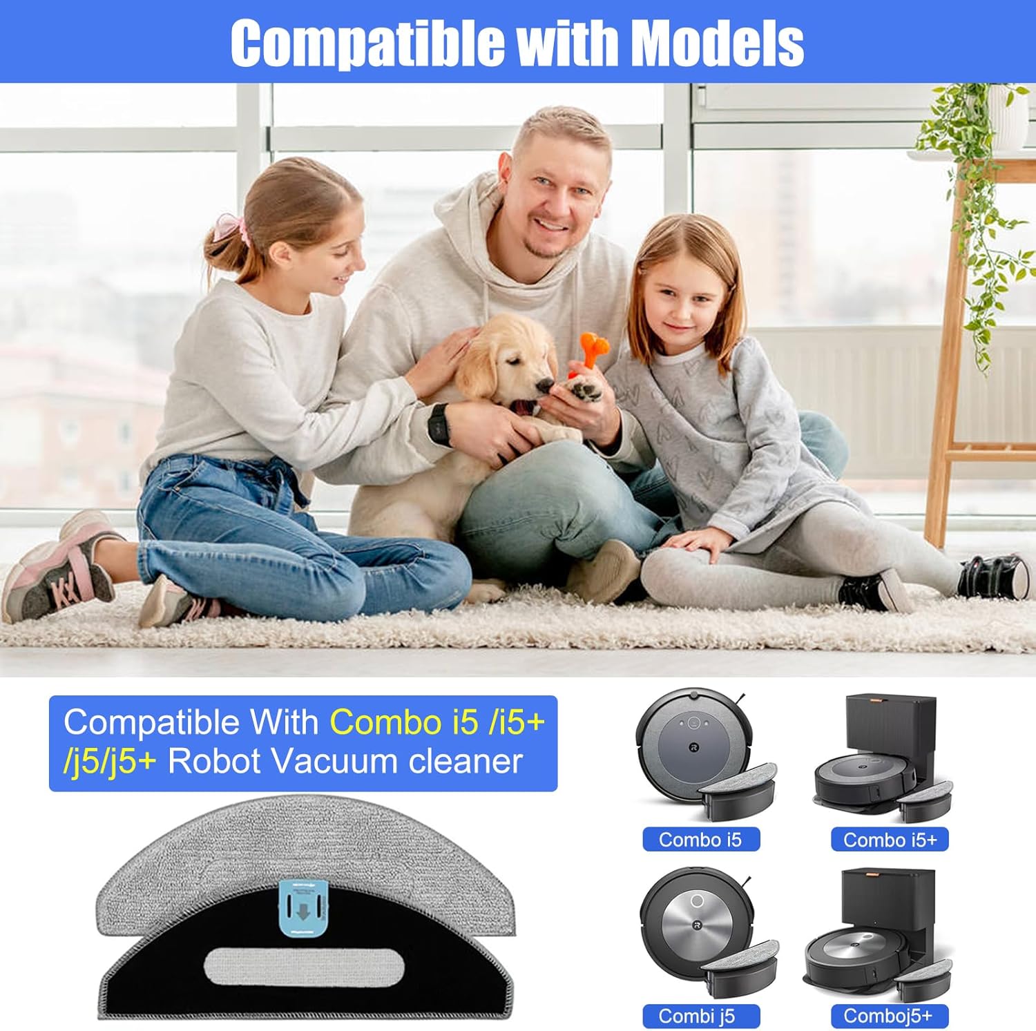 6 Pack Washable Mop Pads for Roomba i5i5j5j5