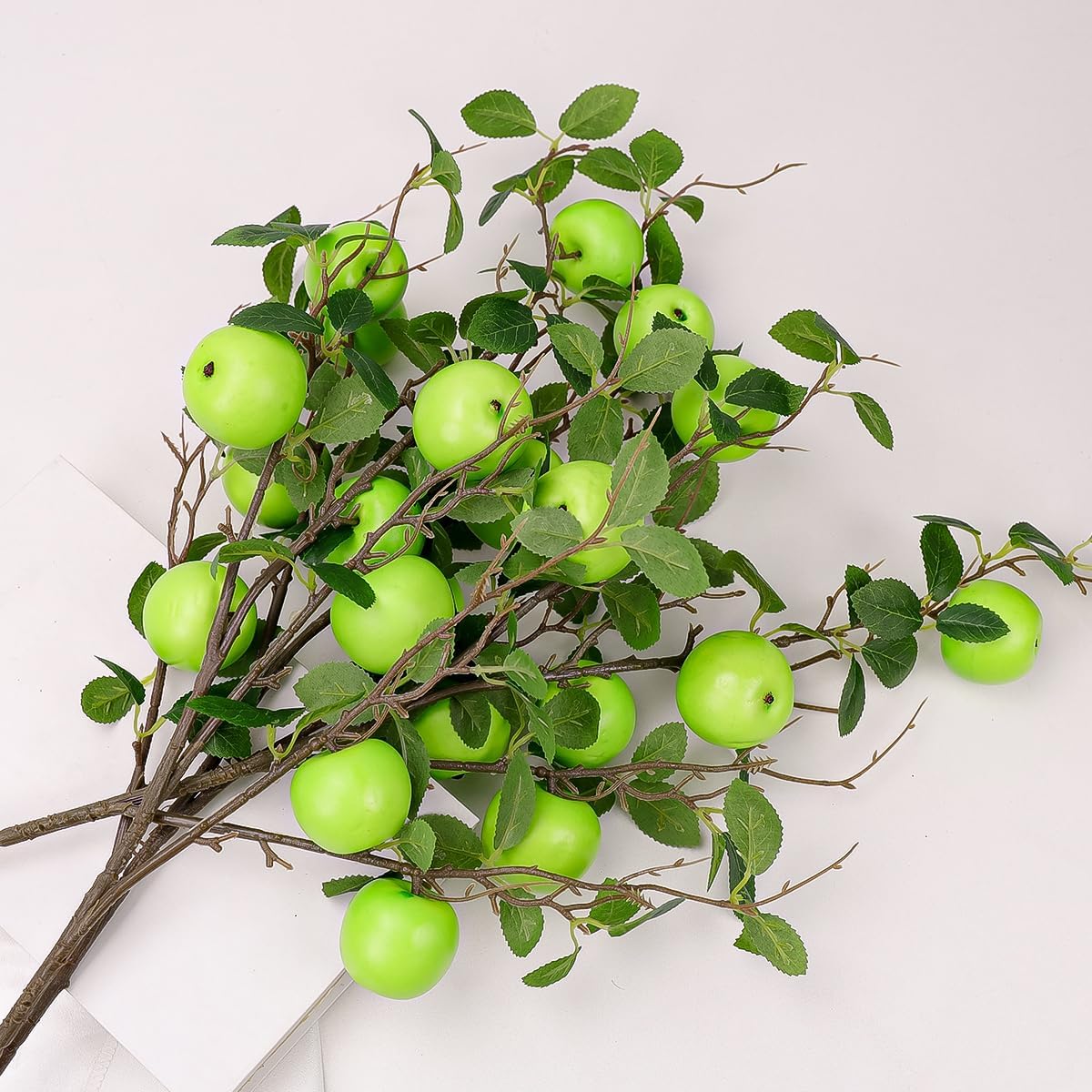 Gresorth Artificial Apple Branches 3pcs Decor Display