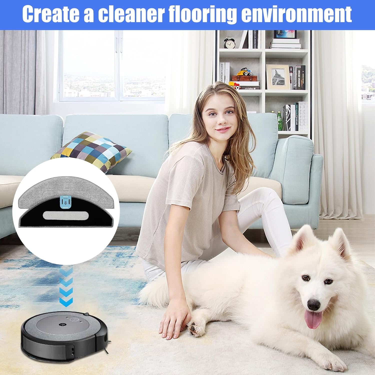 6 Pack Washable Mop Pads for Roomba i5i5j5j5