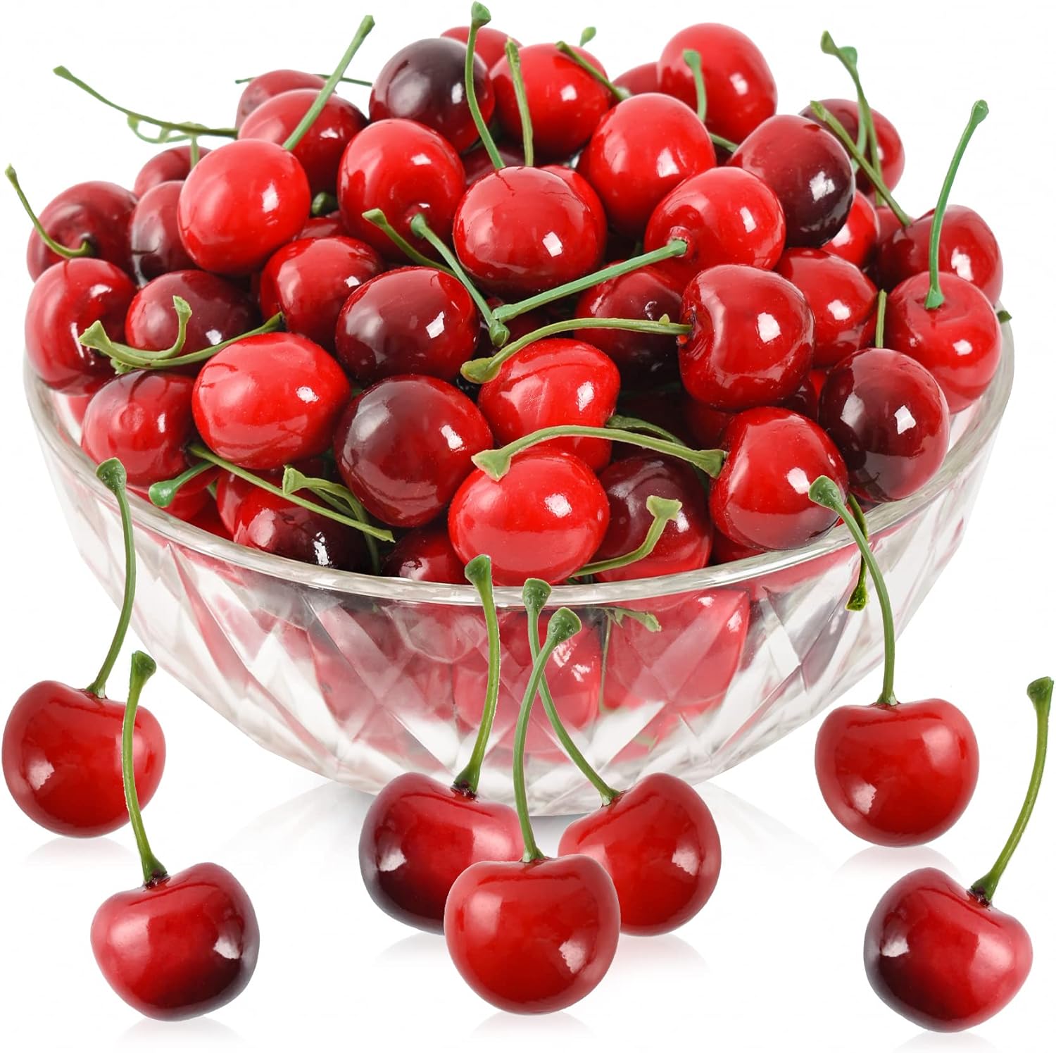 LUEYAO Artificial Cherry Fruit Decorations 100 PCS