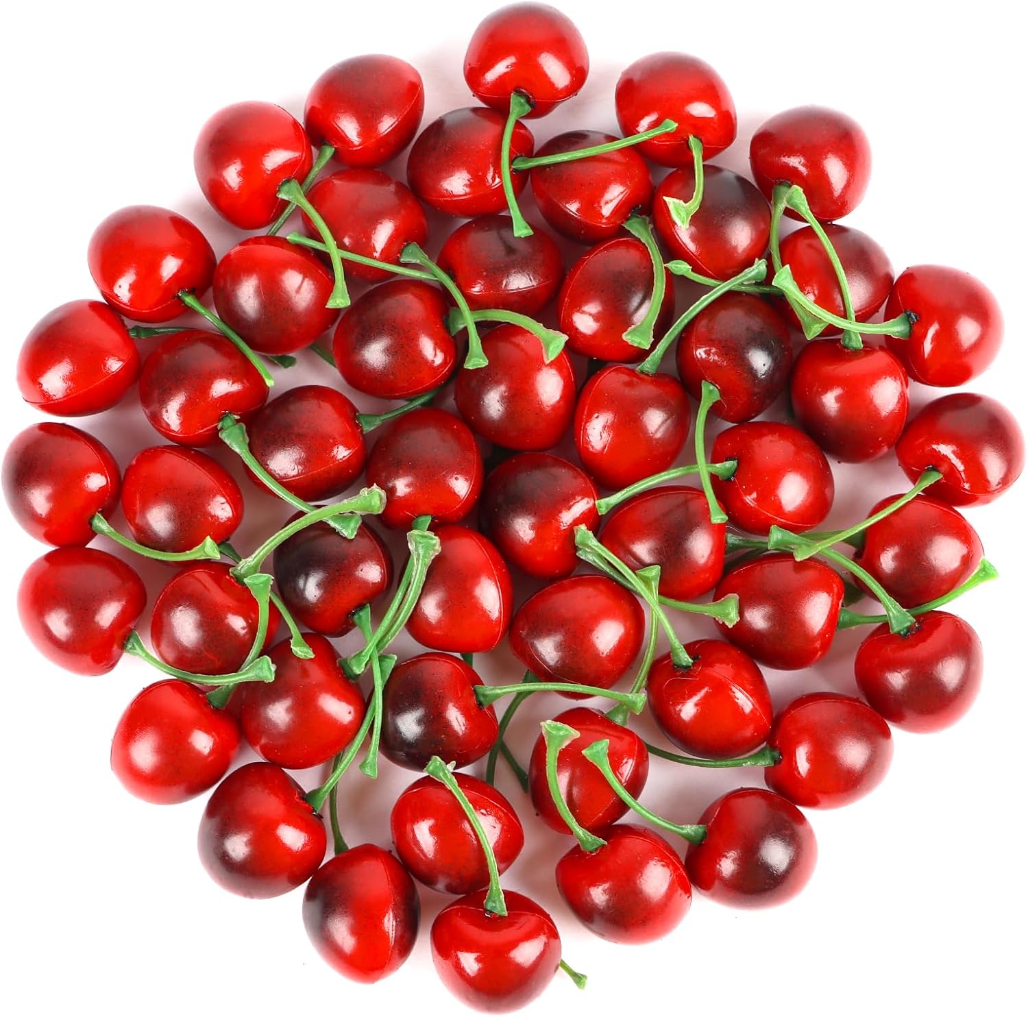 FOIMAS 50pcs Artificial Cherry Decor for Home and Craft