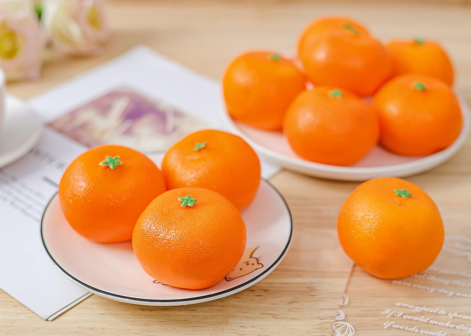 Toopify 16 Pcs Artificial Oranges for Home Decoration