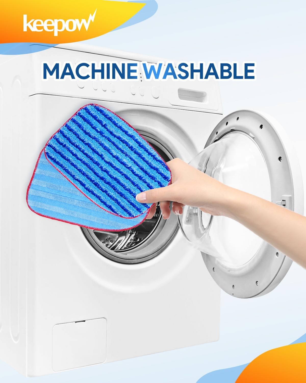 KEEPOW Replacement Microfiber Steam Mop Pads for McCulloch MC1375 MC1385 33 Pack