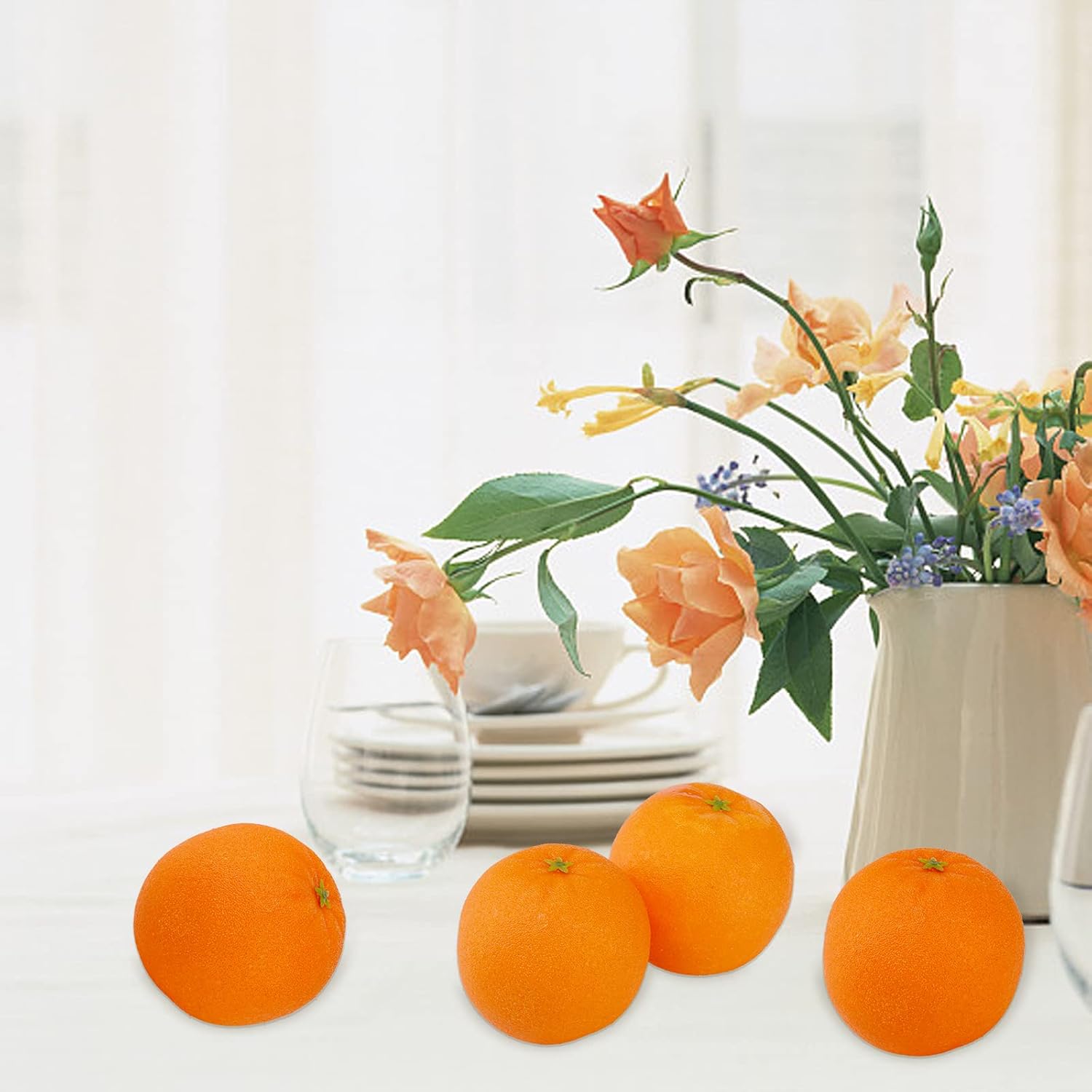 ZEAYEA 24 Pcs Artificial Oranges for Home Decoration