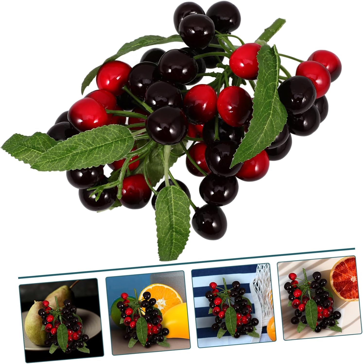 Realistic Cherry Ornaments for Home Decor