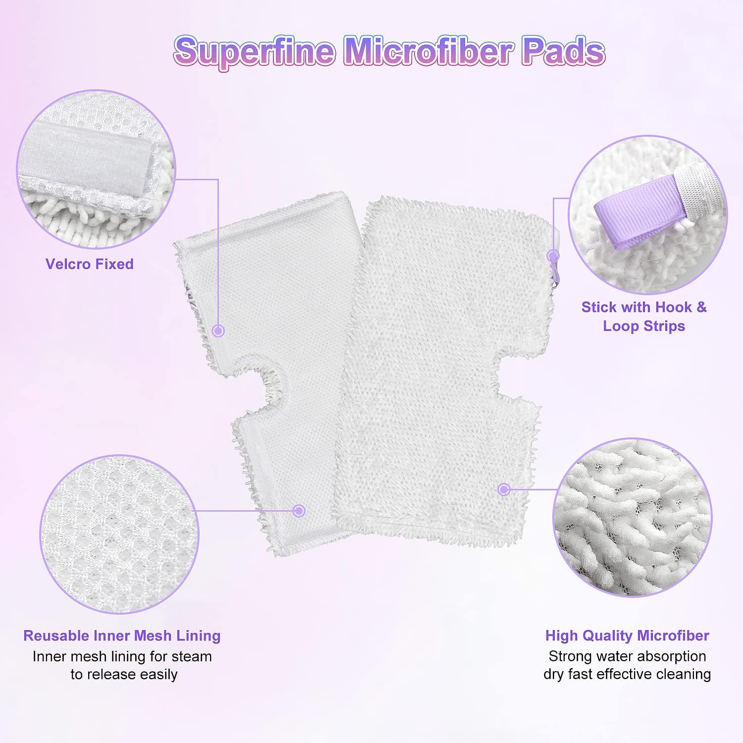 Steam Mop Replacement Pads for Shark S3500 Series 3 Pack