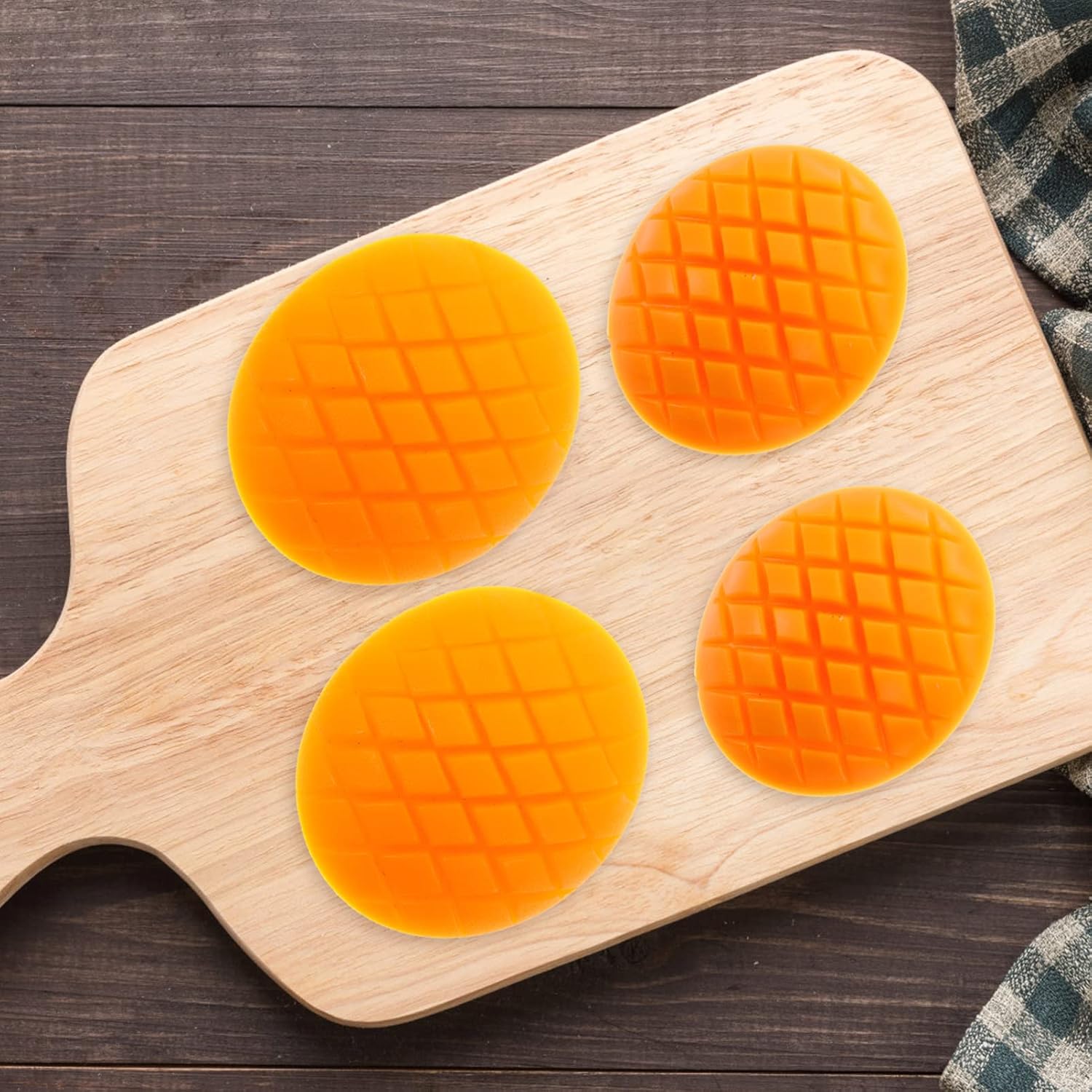 5pcs Lifelike Fake Mango Slice Models for Home Photography Props and Education
