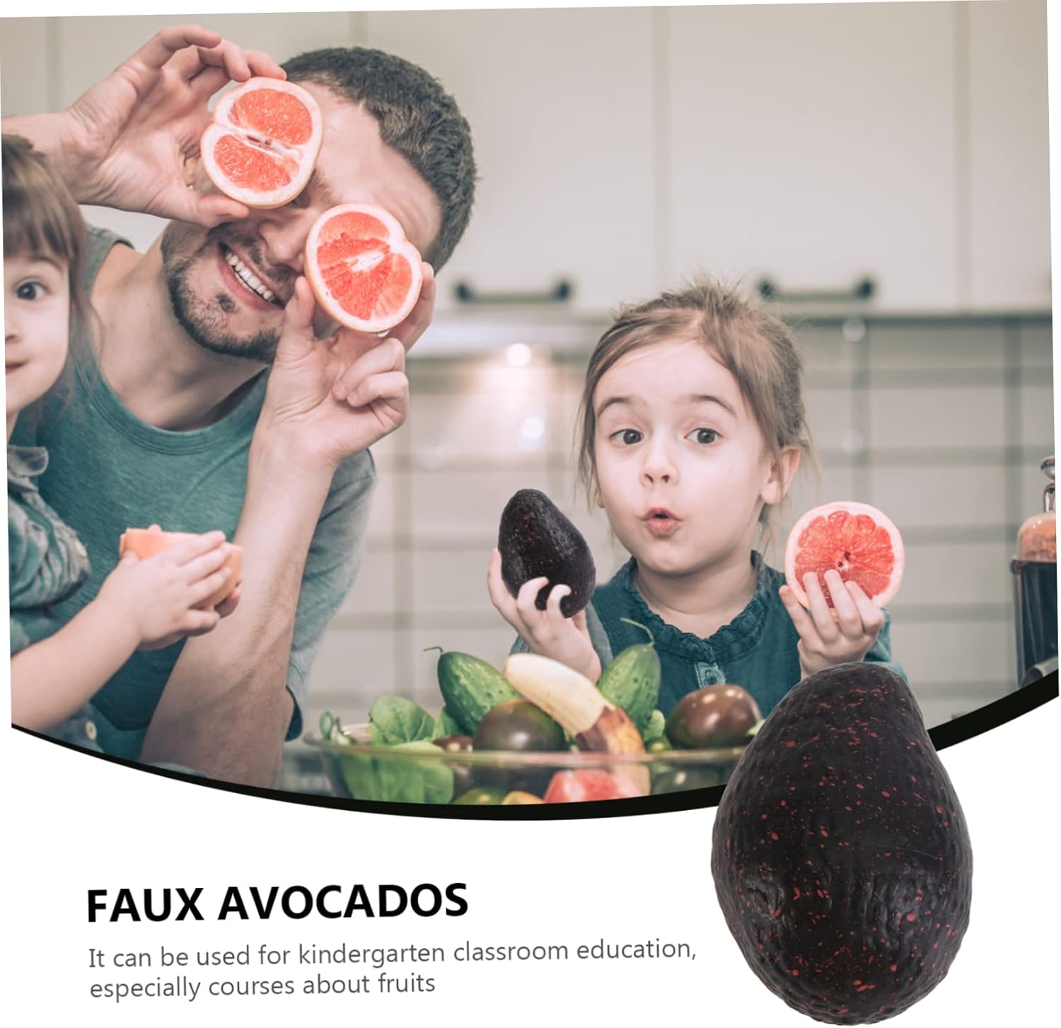 6pcs Lifelike Avocado Photography Props for Decor and Parties