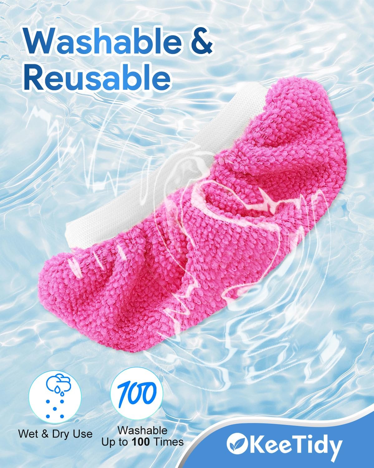 KeeTidy Universal Steam Mop Pads 14 Pack Reusable