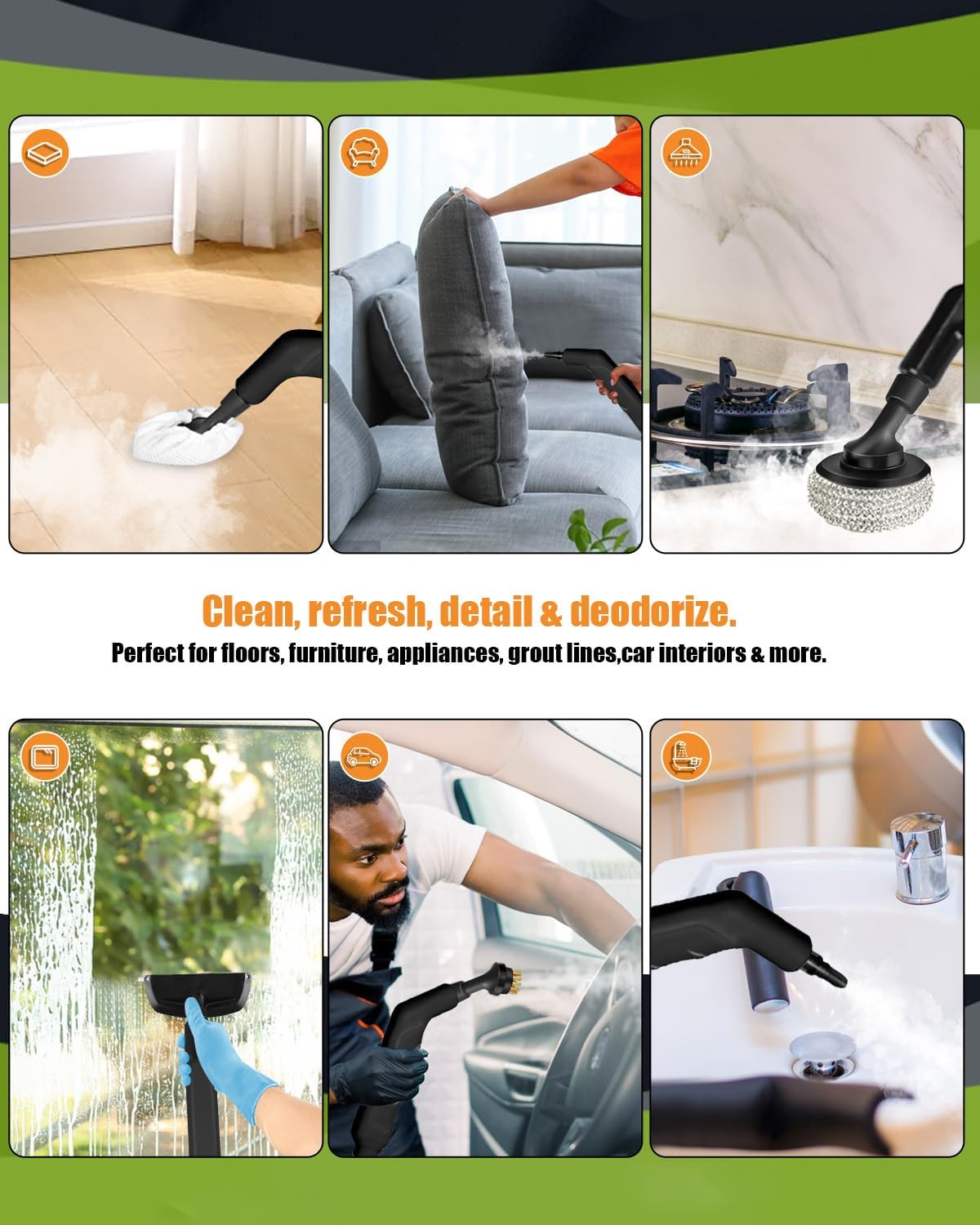DOVERC Handheld Steam Cleaner with 45BAR Pressure