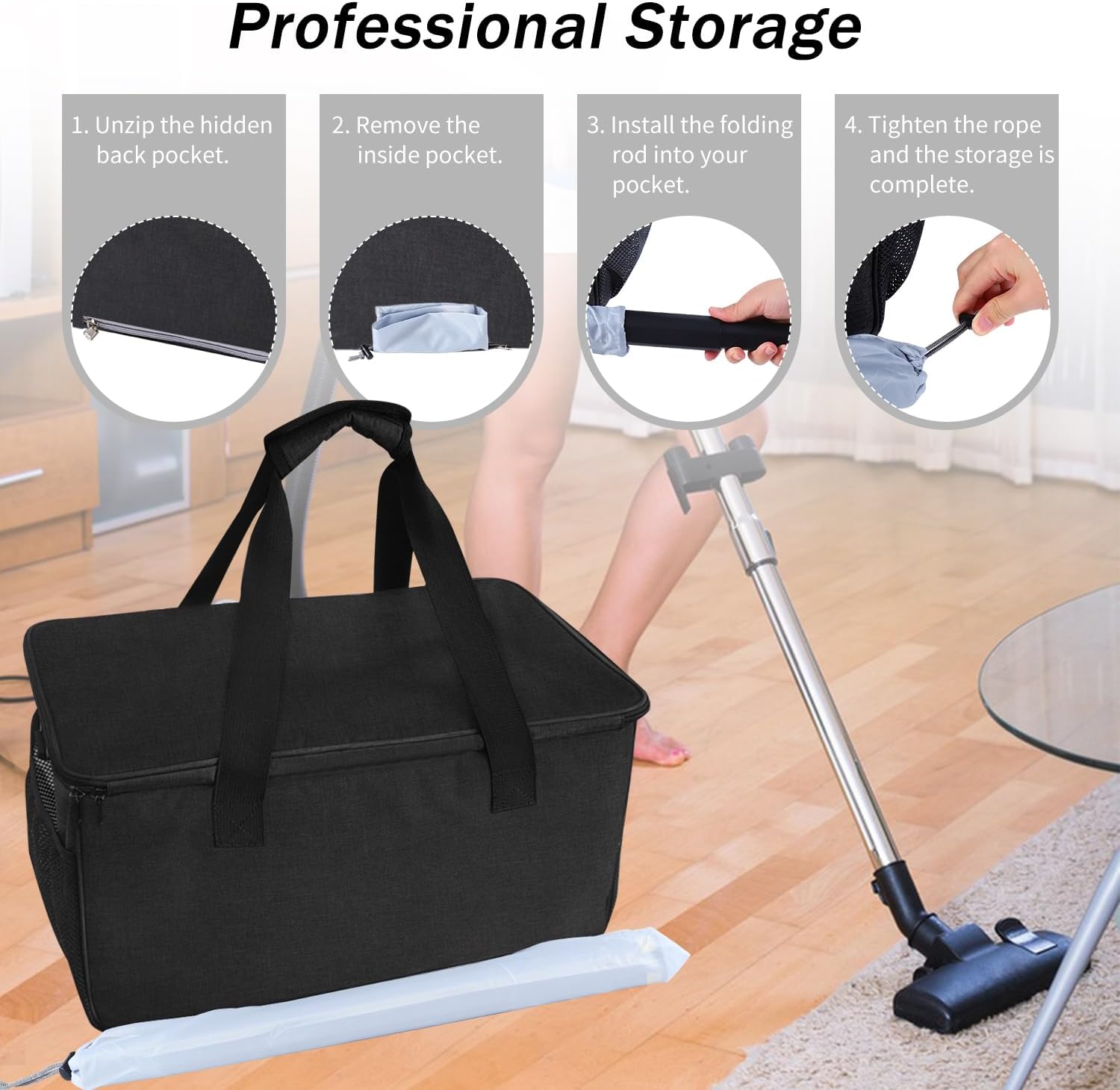 Rsobl Carry Bag for Dupray Steam Cleaner Black