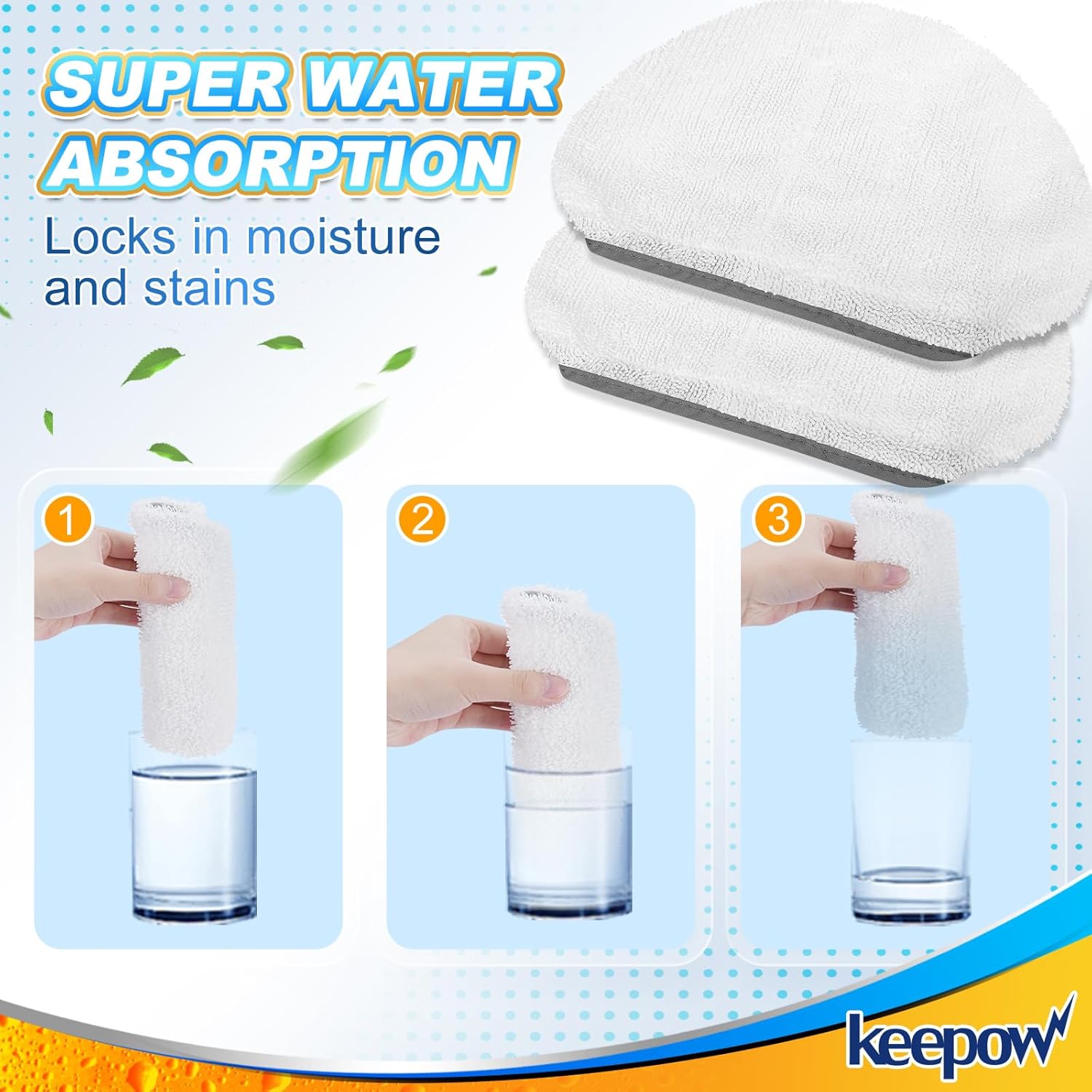 KEEPOW 5 Pack Steam Mop Pads for Bissell PowerFresh 1940 Series