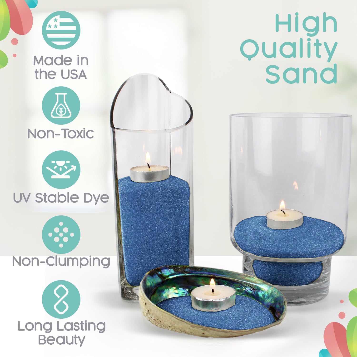 Sandsational Sparkle Cornflower Blue Unity Sand 1 LB