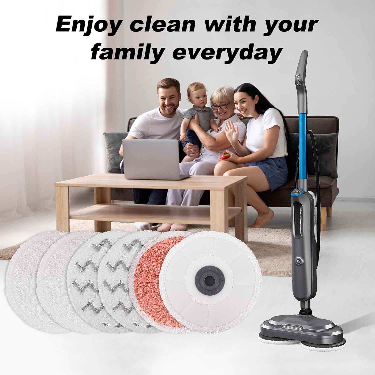 3897A Steam Mop Pads for Bissell SpinWave SmartSteam Scrubbing Steam Mop