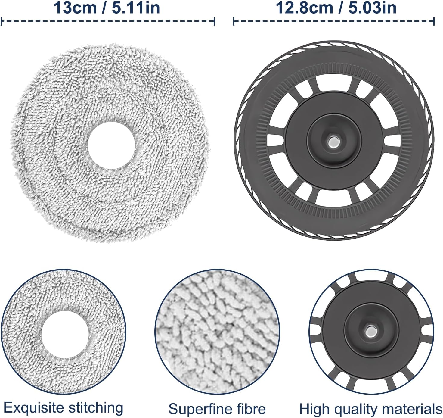 Jegehoyo Mop Cloths with Holder for Dreame Vacuums
