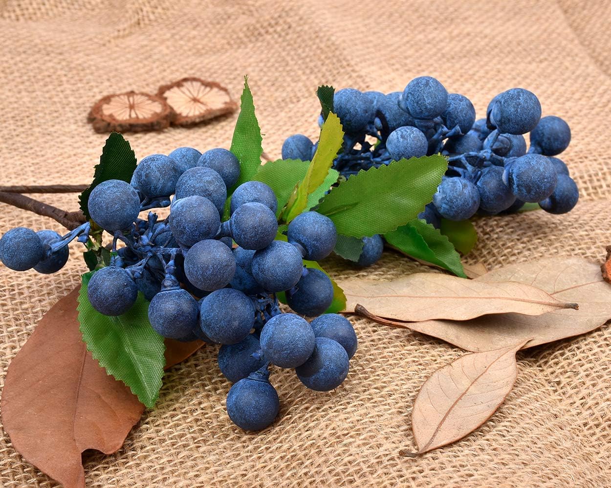 Distinctive Style Artificial Blueberries 4 Piece Lifelike Decor