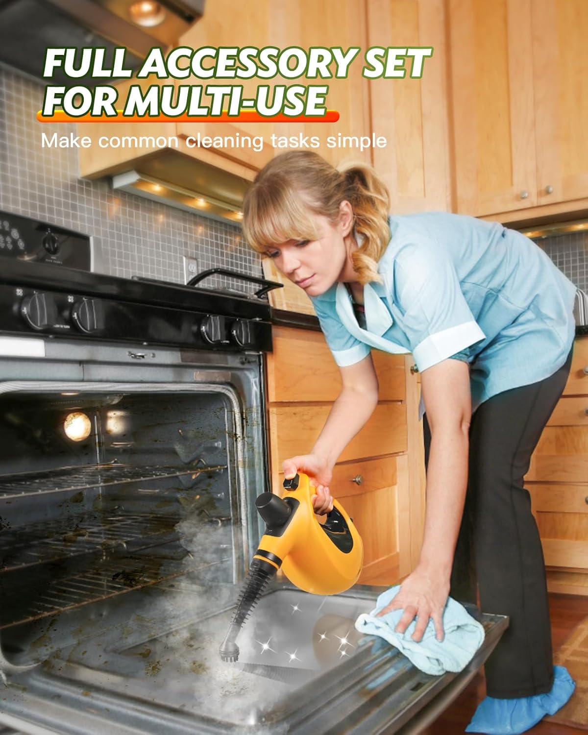 Fandiishop Handheld Steam Cleaner with 11pcs Accessories