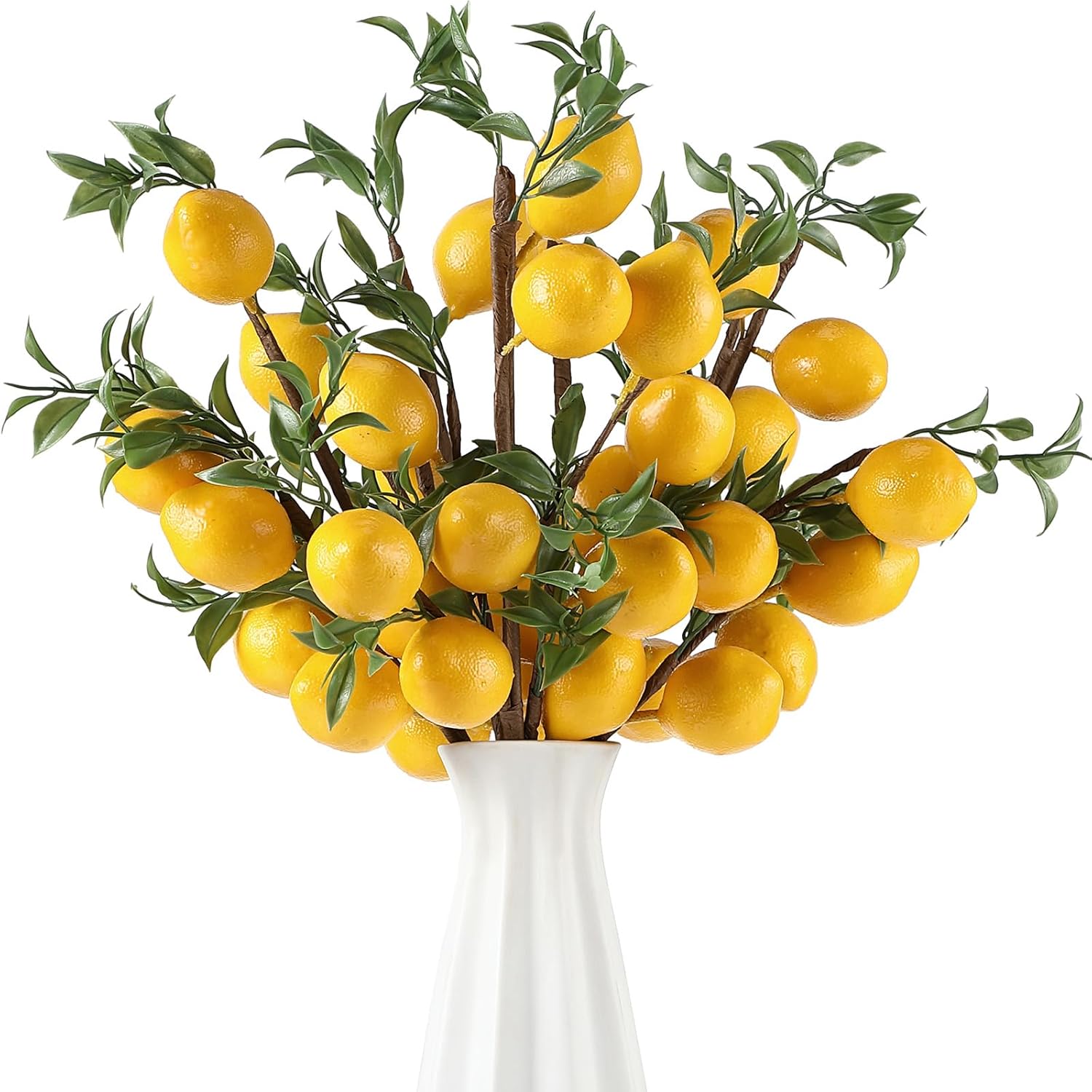Giegxin 15 Pcs Artificial Lemon Branch Decor