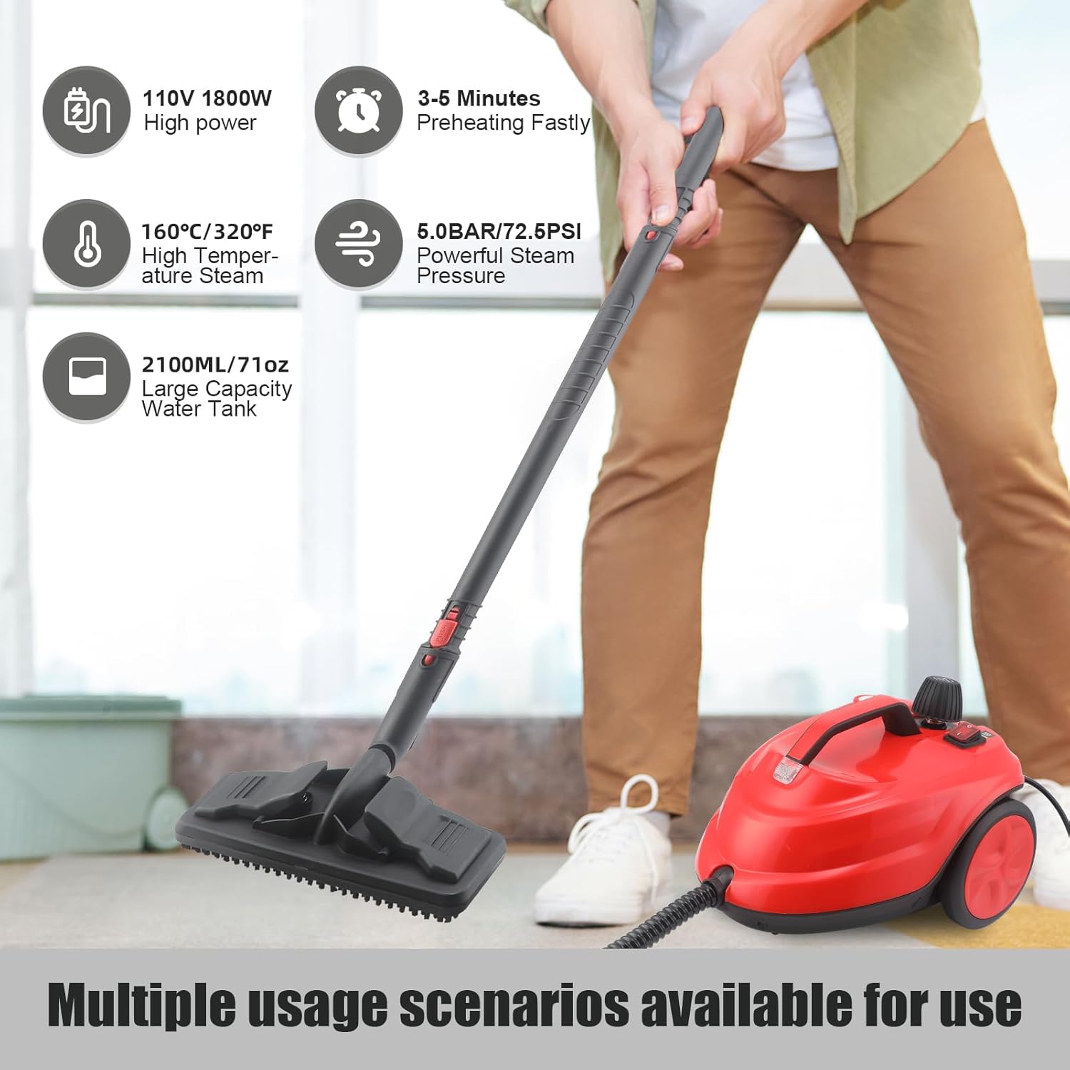 CKductpro Handheld Steam Cleaner 21L Tank