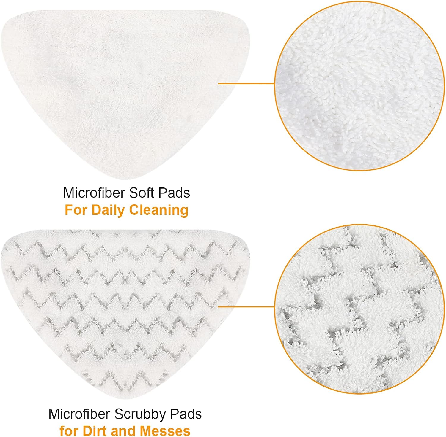 4 Pack Replacement Pads for Bissell PowerEdge and PowerForce Steam Mop