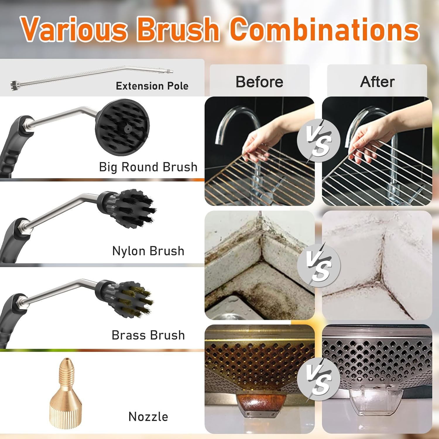 2500W Handheld Steam Cleaner for Deep Cleaning