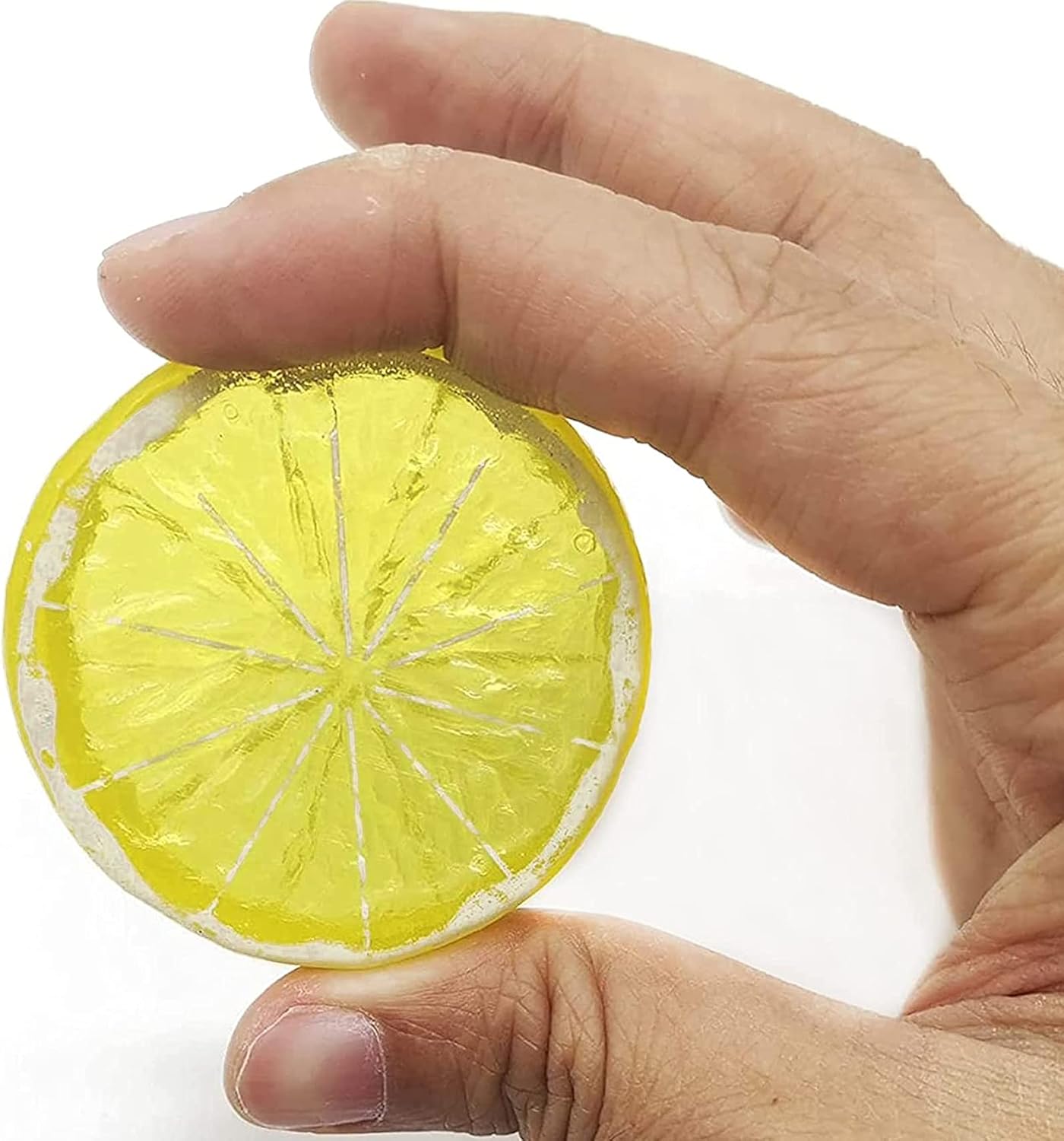 40PCS Yellow Artificial Lemon Slices Decor Vase Filler