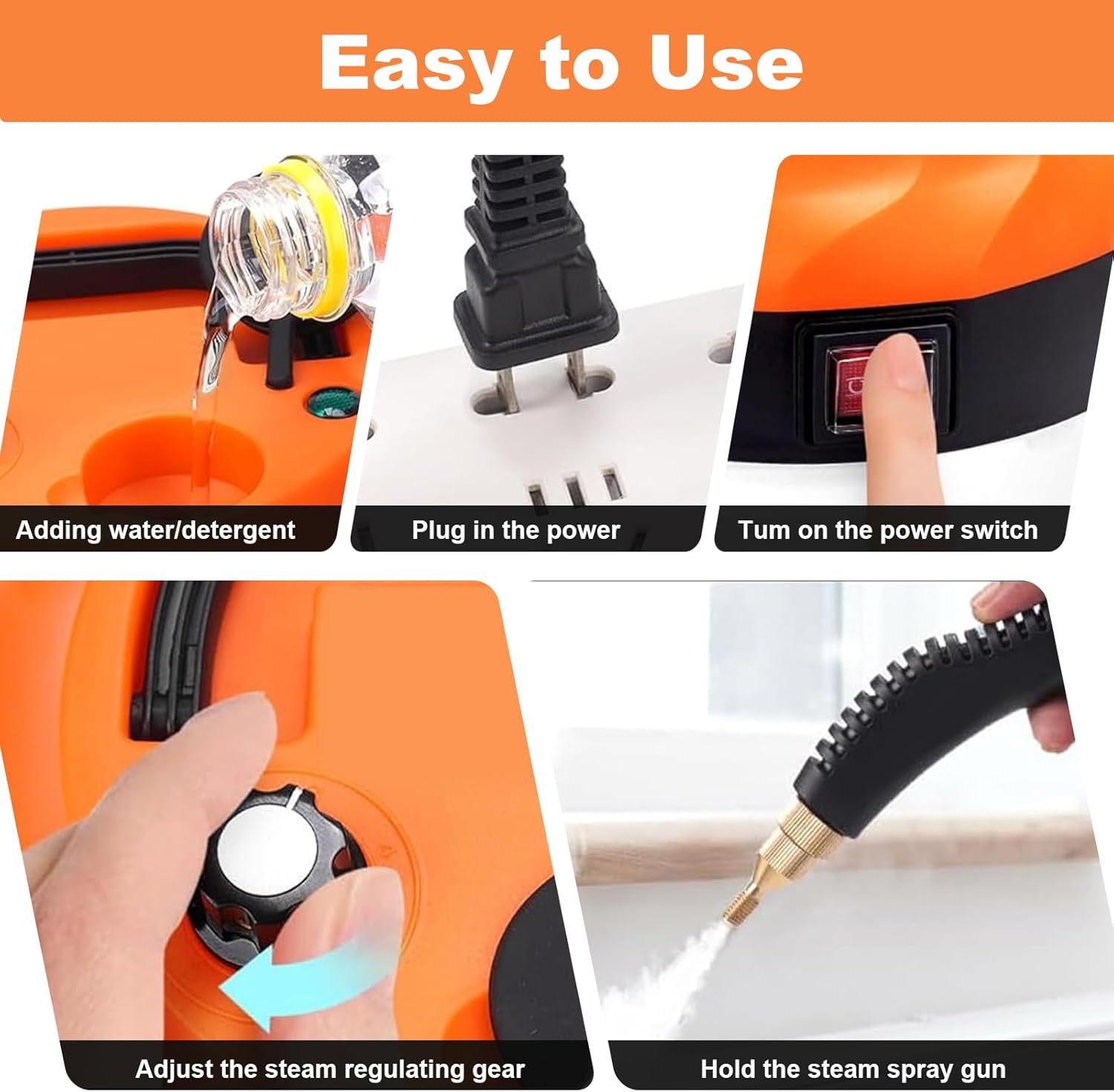 LeadGoods Pressurized Handheld Steam Cleaner