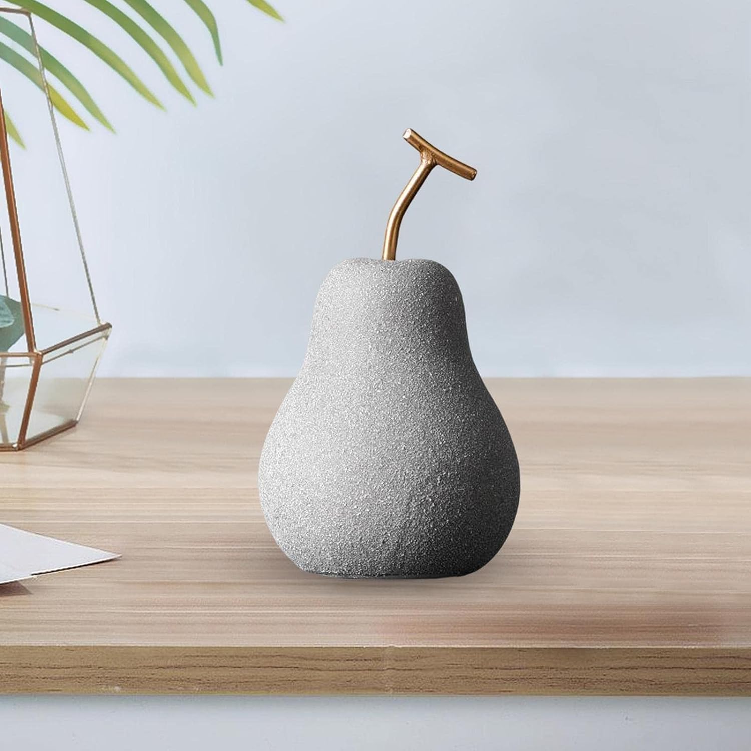 Ceramic Pear Figurine Fruit Decoration for Christmas Home Office