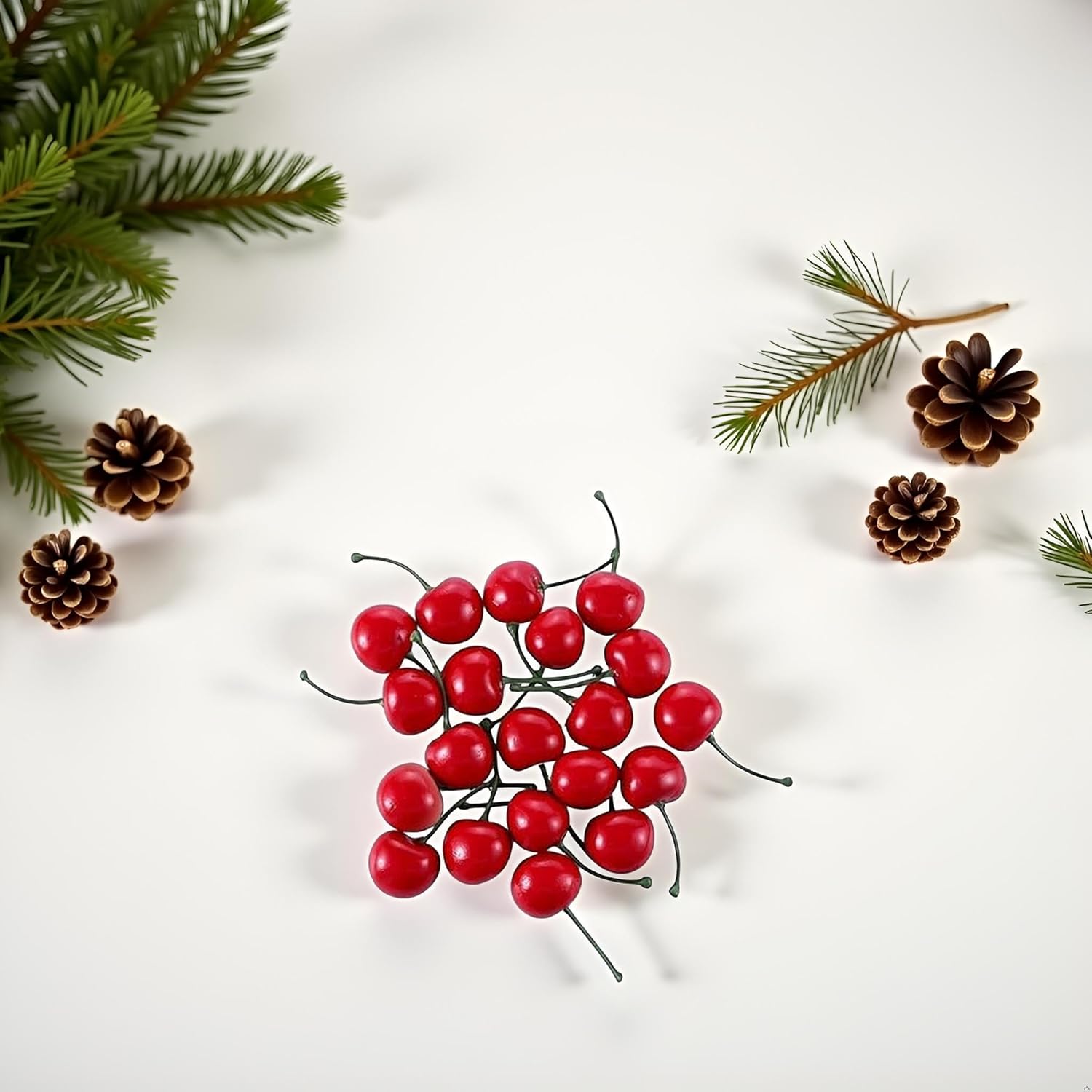 20Pcs Red Artificial Cherries Decor 1