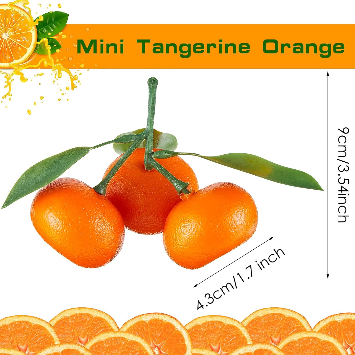 WILLBOND 7 Cluster Artificial Orange Decor Set