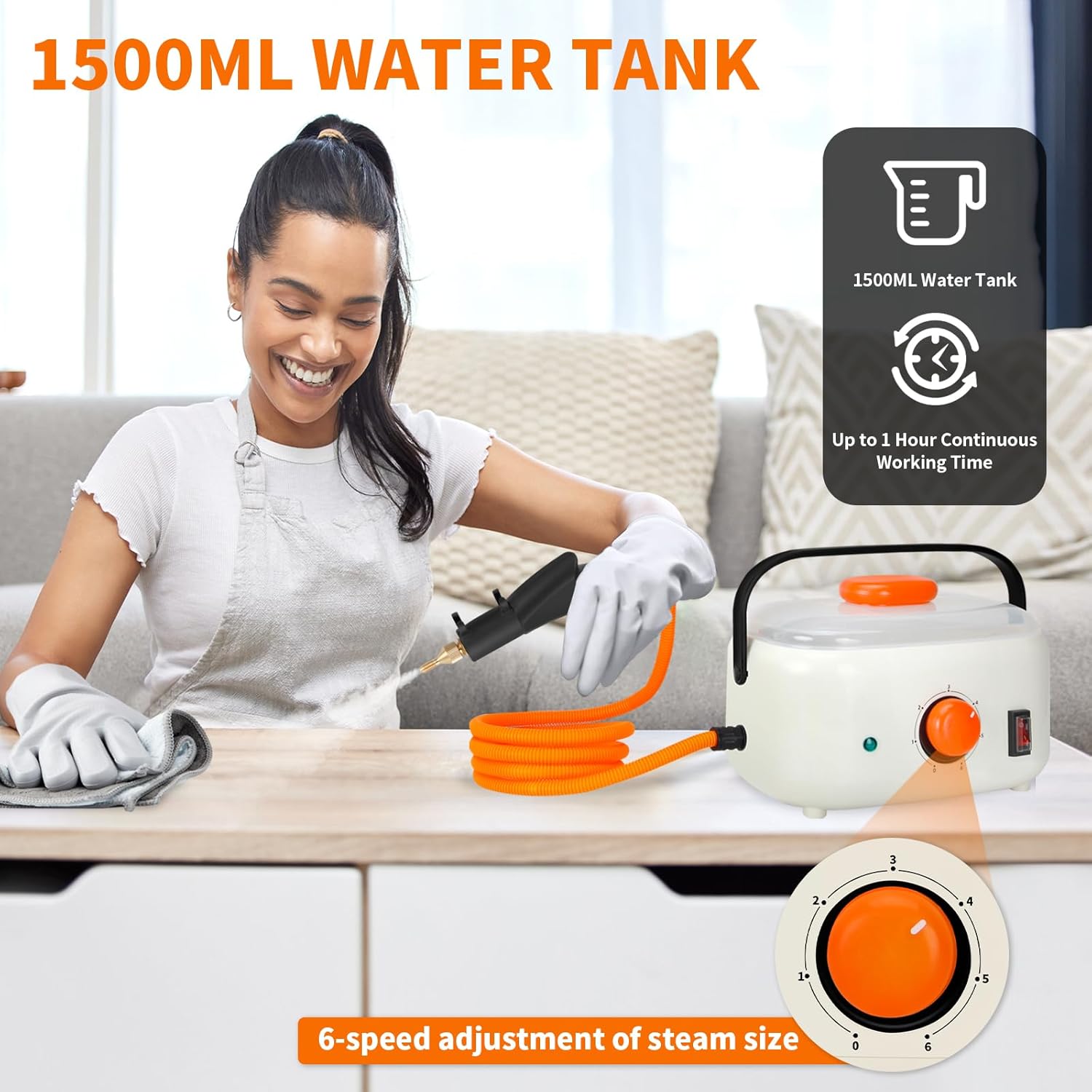 2500W High Pressure Steam Cleaner for Car and Home Use