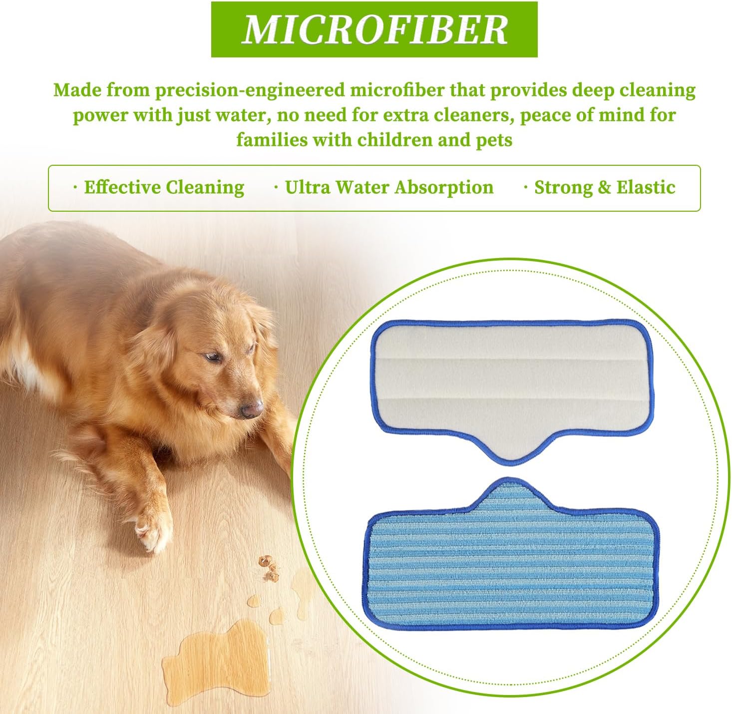EPLZON Reusable Microfiber Steam Mop Pad for Dupray Neat Steam Cleaner