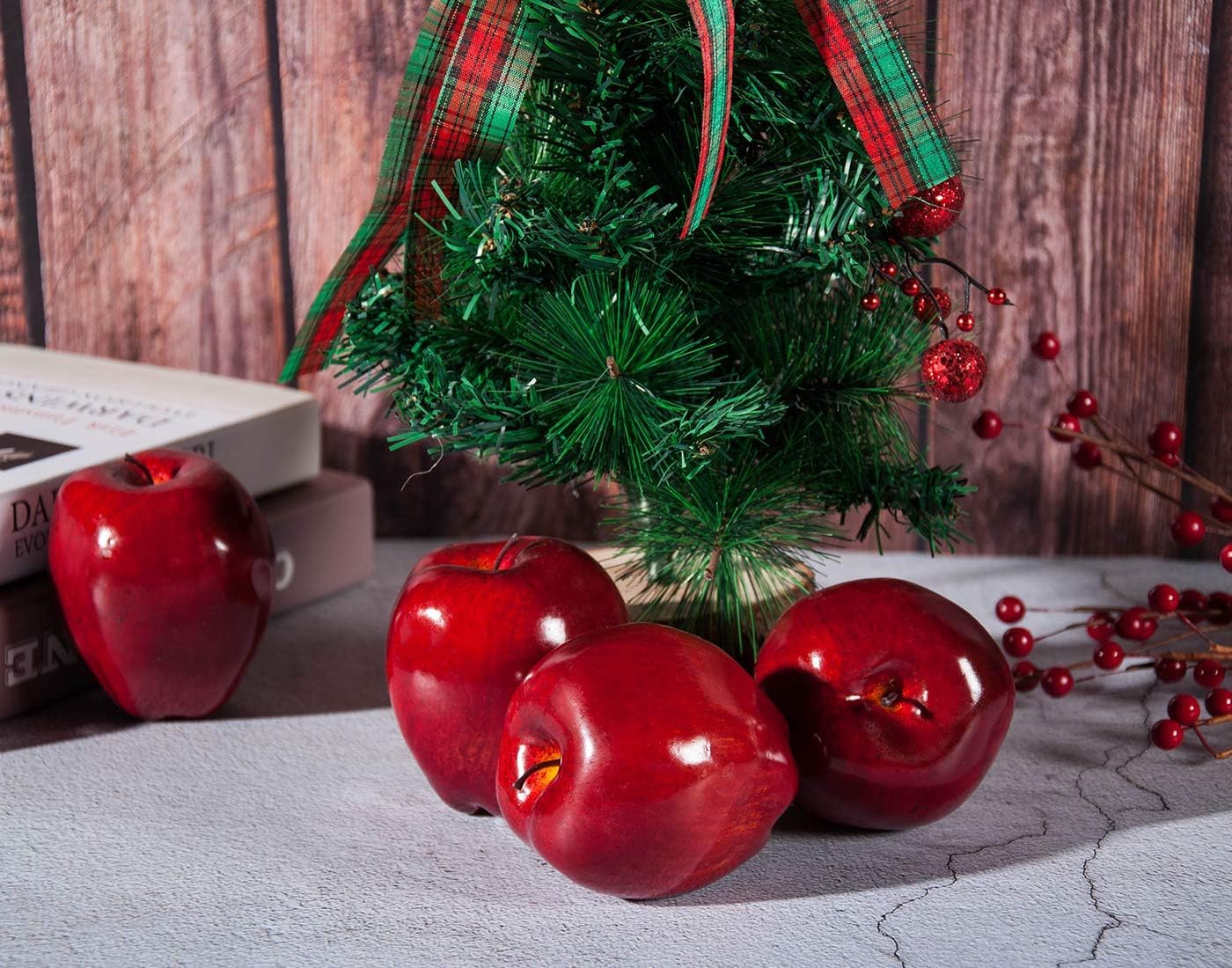 Toopify 16PCS Artificial Red Apples for Home Kitchen Decoration
