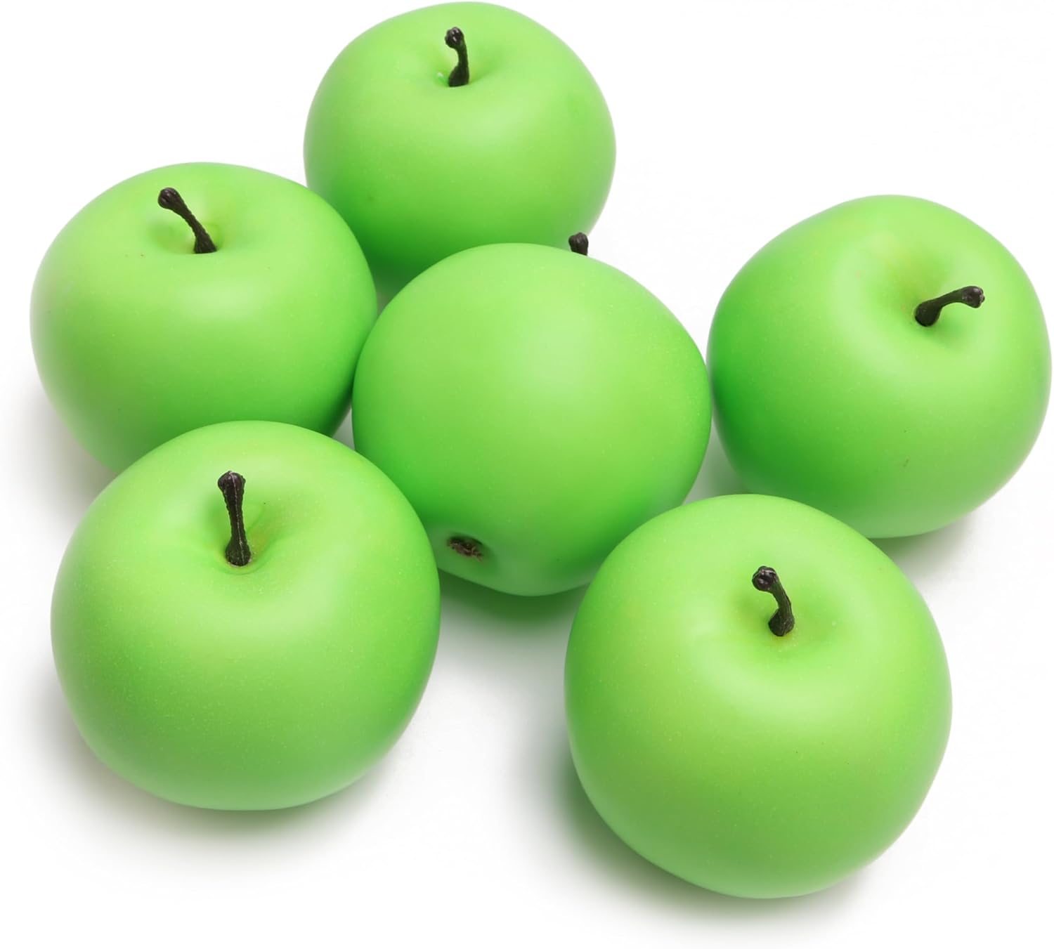 6PCS Artificial Green Apples for Home Decorations