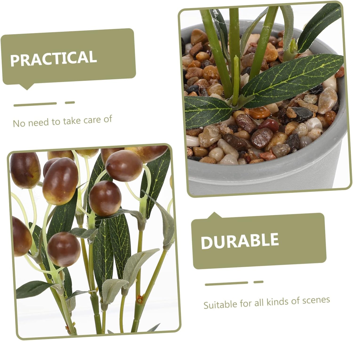 ARTIBETTER Artificial Faux Fruit Bonsai Potted Plant Decor