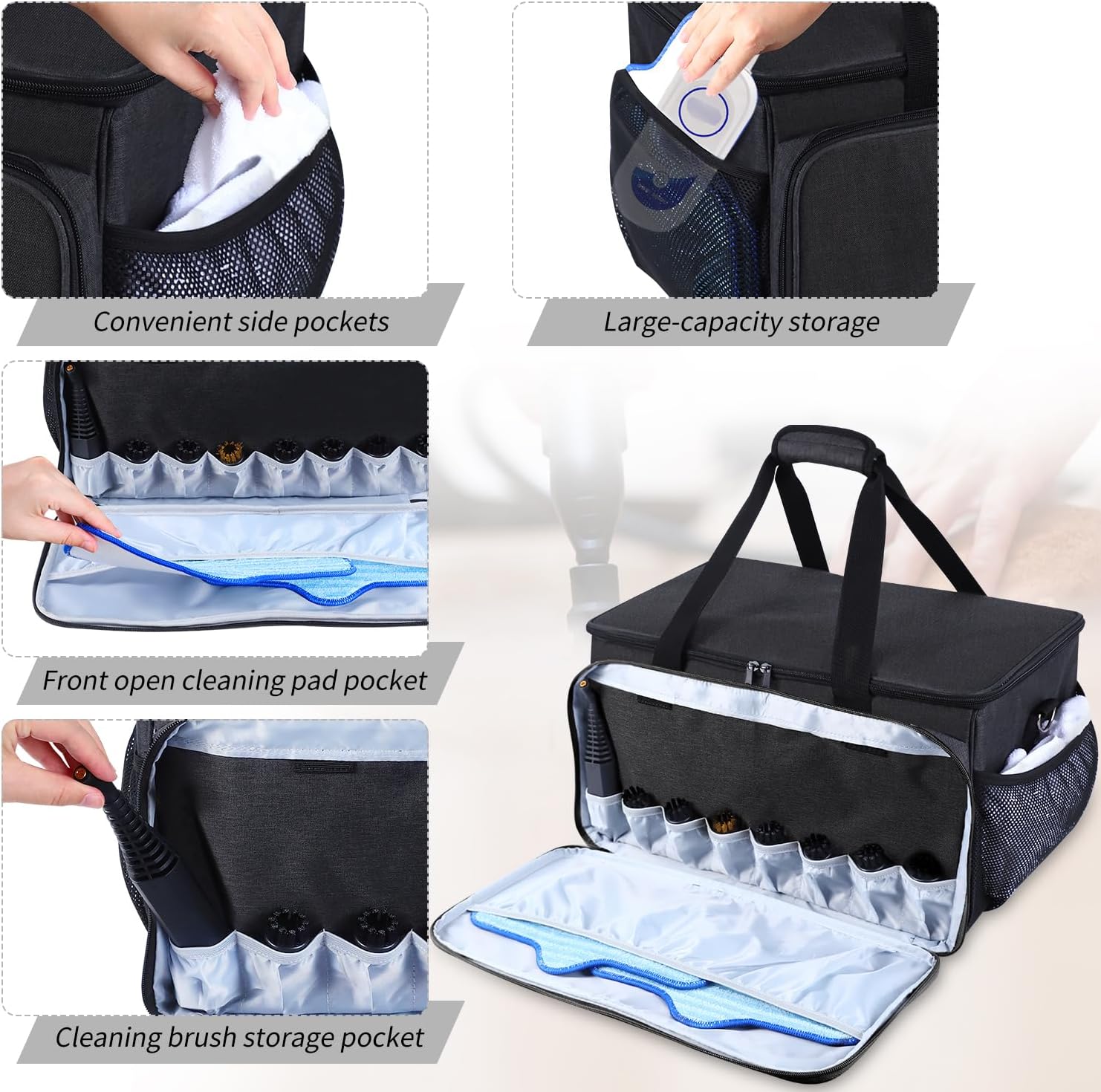 Rsobl Carry Bag for Dupray Steam Cleaner Black