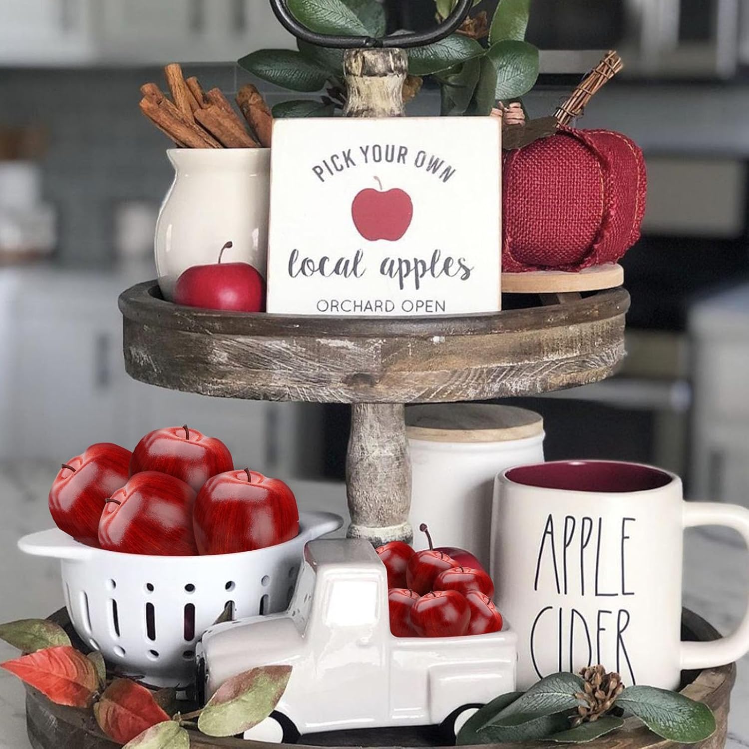 BigOtters Artificial Apples 30PCS for Home Kitchen Decor
