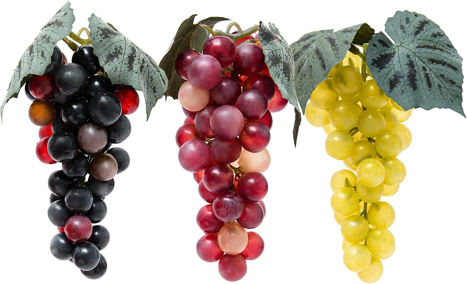 3 Bunches Realistic Fake Grapes for Decoration